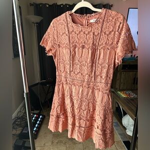 pink lace dress